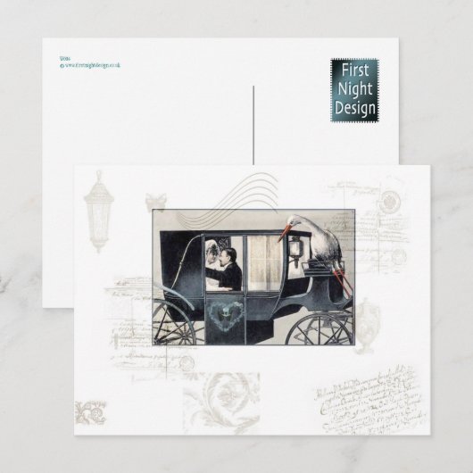 De bruiloft Carriage Briefkaart (Voorkant / Achterkant)