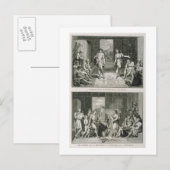 De bruiloft-ceremonie en de wijze van echtscheidin briefkaart (Voorkant / Achterkant)