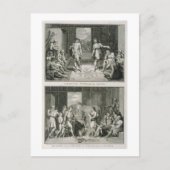 De bruiloft-ceremonie en de wijze van echtscheidin briefkaart (Voorkant)