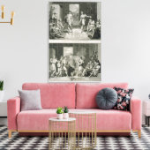 De bruiloft-ceremonie en de wijze van echtscheidin canvas afdruk (Insitu (Woonkamer))