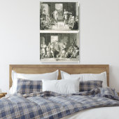 De bruiloft-ceremonie en de wijze van echtscheidin canvas afdruk (Insitu (Slaapkamer))