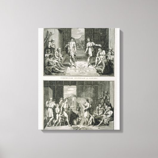 De bruiloft-ceremonie en de wijze van echtscheidin canvas afdruk (Voorkant)