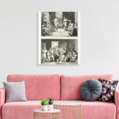 De bruiloft-ceremonie en de wijze van echtscheidin canvas afdruk (Insitu (Woonkamer))