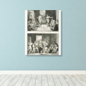 De bruiloft-ceremonie en de wijze van echtscheidin canvas afdruk (Insitu (Houten vloer))