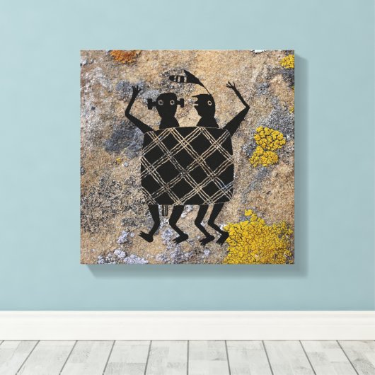 De bruiloft deken, mimbres aardewerk ontwerp canvas afdruk (Insitu (Houten vloer))