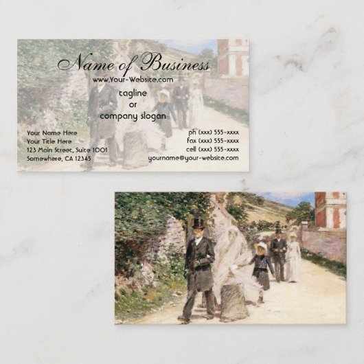 De bruiloft door Theodore Robinson Visitekaartje (Voorkant / Achterkant)