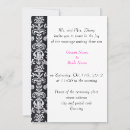 De bruiloft, Groom's ouders nodigen zwarte vogel u Kaart