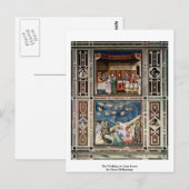 De bruiloft in Cana Lower door Giotto Di Bondone Briefkaart (Voorkant / Achterkant)