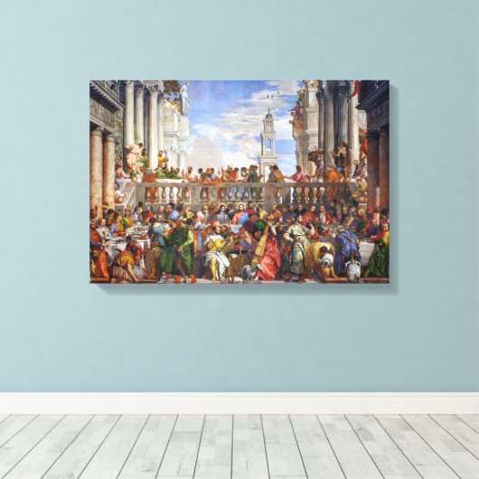 De bruiloft in Canada | Paolo Veronese | Canvas Afdruk (Insitu (Houten vloer))