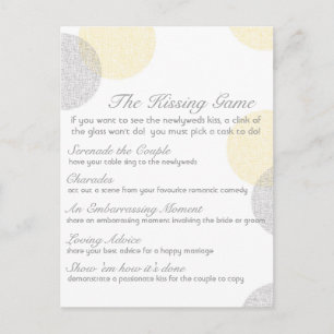De bruiloft kussen spel briefkaart