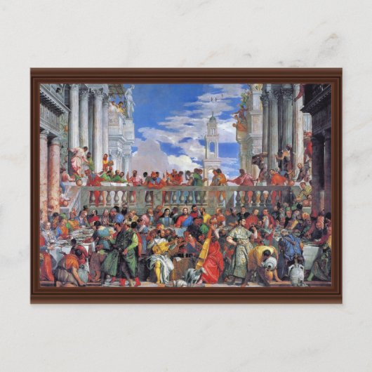 De bruiloft op Cana, die op Cana weduwt, Briefkaart (Voorkant)