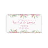 De bruiloft Planner, Elegant Floral Sophisticated Etiket (Voorkant)
