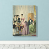 De bruiloft presenteert canvas afdruk (Insitu (Houten vloer))