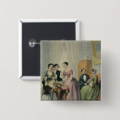 De bruiloft presenteert vierkante button 5,1 cm (Voorkant /achterkant)