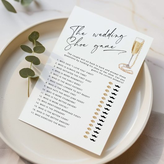 De bruiloft schoen spel Parels en Prosecco spel