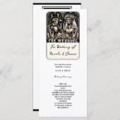 DE BRUILOFT Tarot Skeletons Bruid & bruidegom Prog Programmakaart (Voorkant / Achterkant)