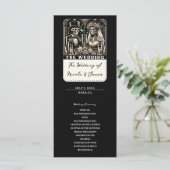 DE BRUILOFT Tarot Skeletons Bruid & bruidegom Prog Programmakaart (Staand voorkant)