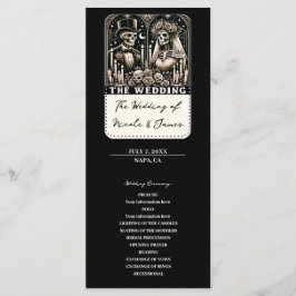 DE BRUILOFT Tarot Skeletons Bruid & bruidegom Prog Programmakaart