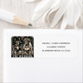 DE BRUILOFT Tarot Skeletten Bruid & bruidegom Brui Etiket (Insitu)