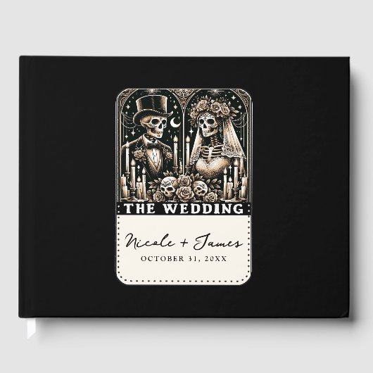 DE BRUILOFT Tarot Skeletten Bruid & bruidegom Gastenboek (Voorkant)