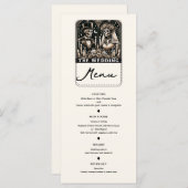 DE BRUILOFT Tarot Skeletten Bruid & bruidegom Menu (Voorkant / Achterkant)