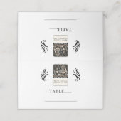 DE BRUILOFT Tarot Skeletten Bruid & bruidegom Plaatskaartje (Buitenkant ongevouwen)