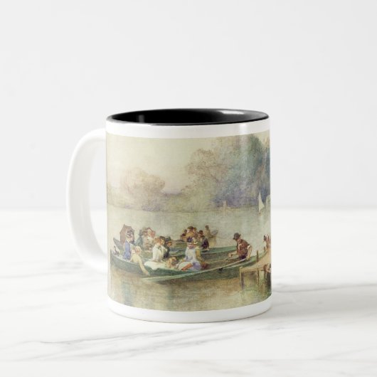 De bruiloft tweekleurige koffiemok (Voorkant links)