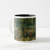 De bruiloft tweekleurige koffiemok (Voorkant links)