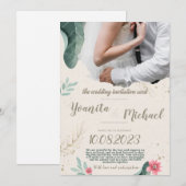 De bruiloft uitnodiging (Voorkant / Achterkant)