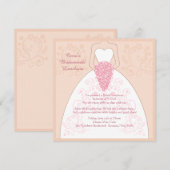 De (bruiloft)uitnodiging tot het indienen van dres kaart (Voorkant / Achterkant)