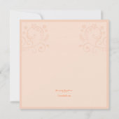 De (bruiloft)uitnodiging tot het indienen van dres kaart (Achterkant)