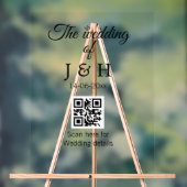 De bruiloft van add koppel naam QR code scan detai Acryl Bord (Neutraal)