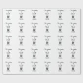 De bruiloft van add koppel naam QR code scan detai Cadeaupapier (Vlak)