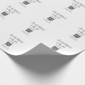 De bruiloft van add koppel naam QR code scan detai Cadeaupapier (Hoek)