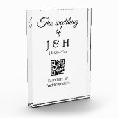 De bruiloft van add koppel naam QR code scan detai Fotoblokken (Links)