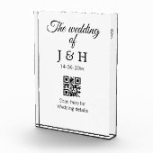 De bruiloft van add koppel naam QR code scan detai Fotoblokken (Rechts)