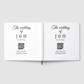 De bruiloft van add koppel naam QR code scan detai Gastenboek (Volledig)