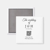 De bruiloft van add koppel naam QR code scan detai Magneet (Voorkant / Achterkant)