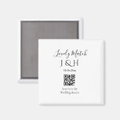 De bruiloft van add koppel naam QR code scan detai Magneet (Voorkant / Achterkant)