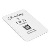 De bruiloft van add koppel naam QR code scan detai Magneet (Rechterzijde)
