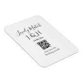 De bruiloft van add koppel naam QR code scan detai Magneet (Rechterzijde)