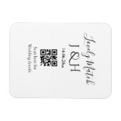 De bruiloft van add koppel naam QR code scan detai Magneet (Horizontaal)