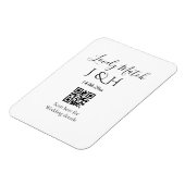 De bruiloft van add koppel naam QR code scan detai Magneet (Linkerzijde)