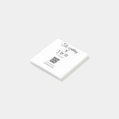 De bruiloft van add koppel naam QR code scan detai Post-it® Notes (Schuin)