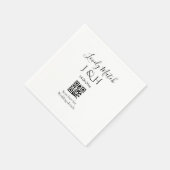 De bruiloft van add koppel naam QR code scan detai Servet (Hoek)