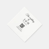 De bruiloft van add koppel naam QR code scan detai Servet (Hoek)