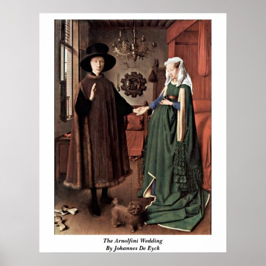 de bruiloft van arnolfini door Johannes de eyck Poster (Voorkant)