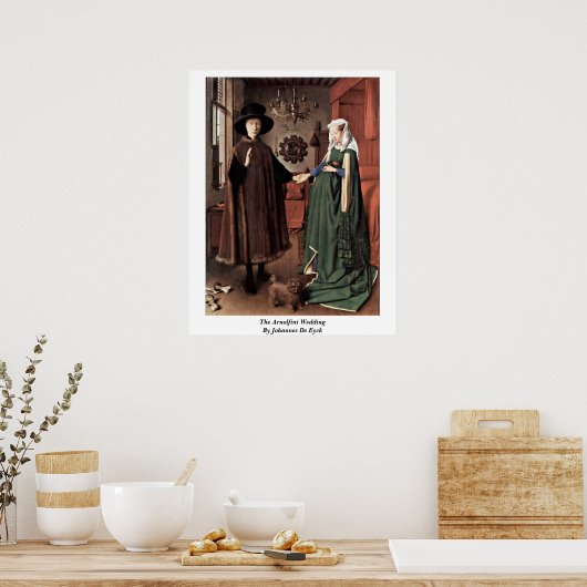 de bruiloft van arnolfini door Johannes de eyck Poster (Keuken)
