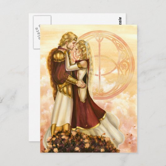 De bruiloft van Arthur en Guinevere Briefkaart (Voorkant / Achterkant)