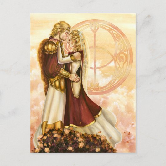 De bruiloft van Arthur en Guinevere Briefkaart (Voorkant)